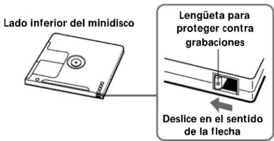 SONY MDSS41 - Para evitar un borrado accidental del material grabado - 1