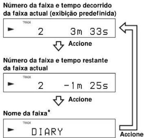 SONY MDSS41 - Accione LEVEL/DISPLA Y/CHAR (ou DISPLA Y) repetidamente para mudar o mostrador. - 1