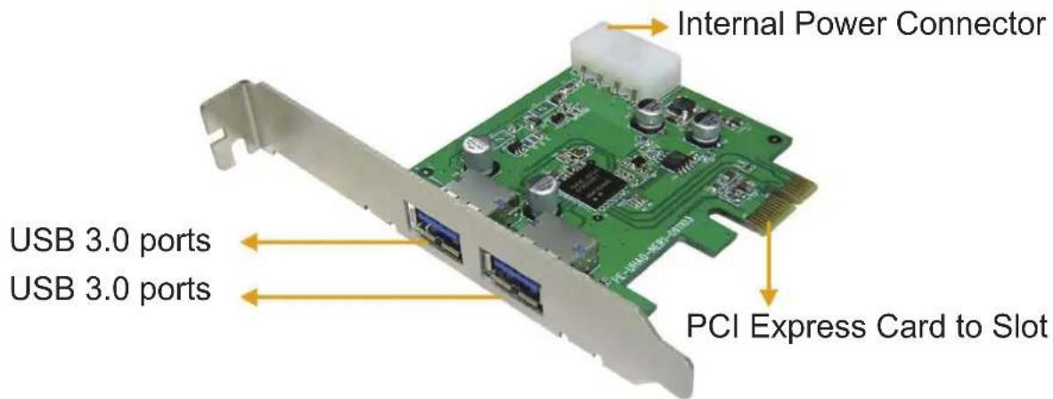 KONIG CMPPCIE2USB3 - Connections: - 1
