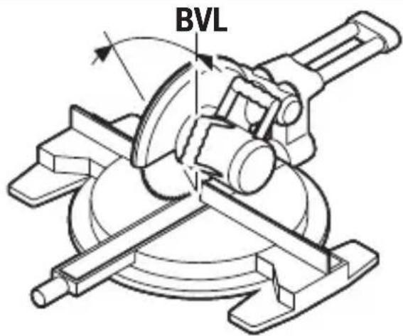 BOSCH PAM 220 - BVL: Vertikalen Gehrungswinkel (Bevel Angle) ermitteln - 1