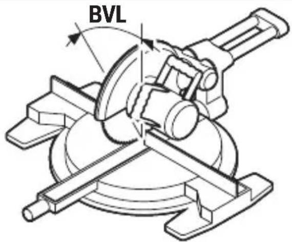 BOSCH PAM 220 - "4. BVL": Determinar el ángulo de inglete vertical (Bevel Angle) - 1