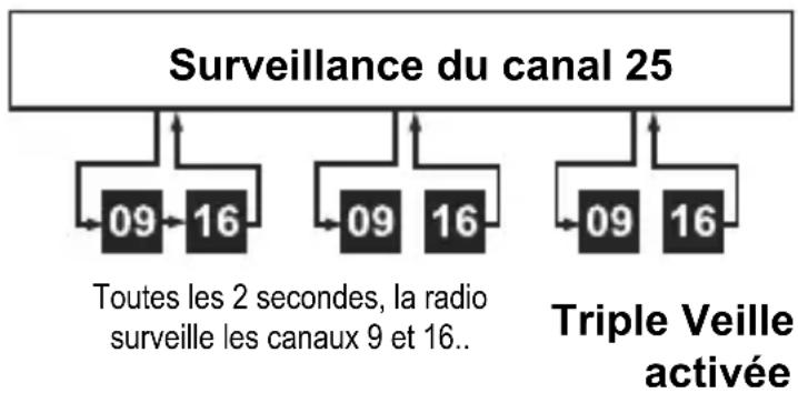 PRESIDENT PM2050 SWF - Mode standard avec la surveillance triple / double veille - 1
