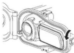 JVC WRMG300 - Ajustez l'angle du moniteur LCD. - 1