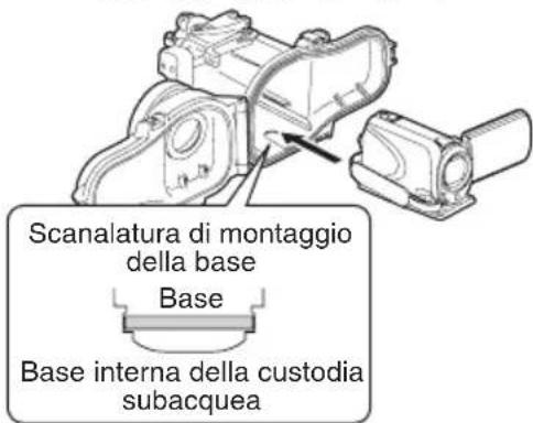 JVC WRMG300 - Inserire la Media camera nella custodia subacquea. - 1