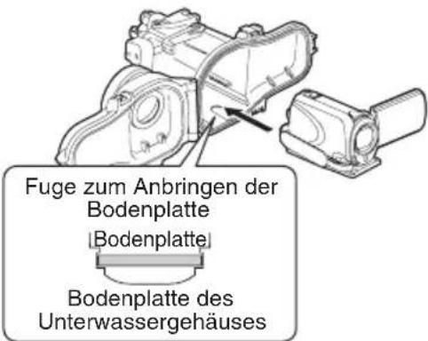 JVC WRMG300 - Setzen Sie die Kamera in das Unterwassergehäuse ein. - 1