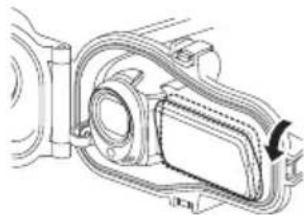 JVC WRMG300 - Adjust the angle of the LCD monitor. - 1