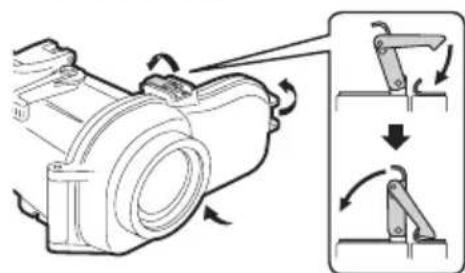 JVC WRMG300 - Sluit het lege onderwaterhuis (zonder camera erin). - 1