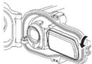 JVC WRMG300 - Regolare l'angolo del monitor LCD. - 1