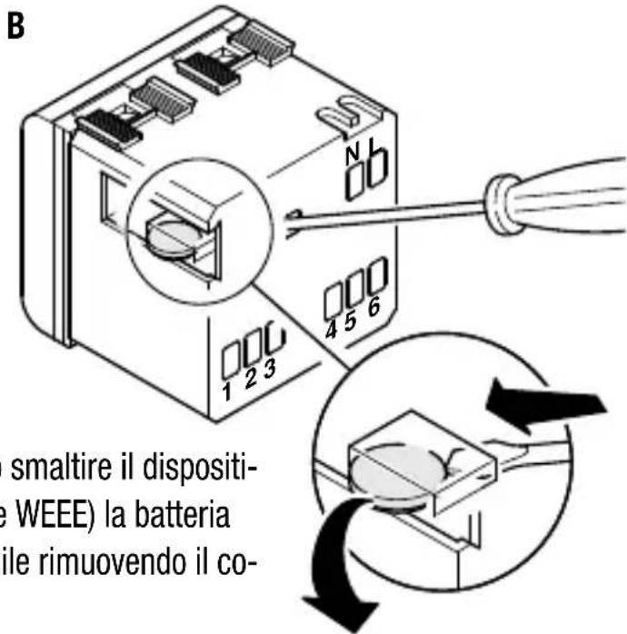 Gewiss GW21825 - Rimozione batteria - 2