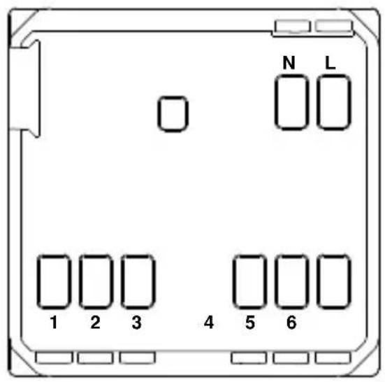 Gewiss GW21825 - Beschreibung der Klemmen - 1