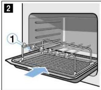 BOSCH HEZ635000 - Mise en place de la brochette - 2