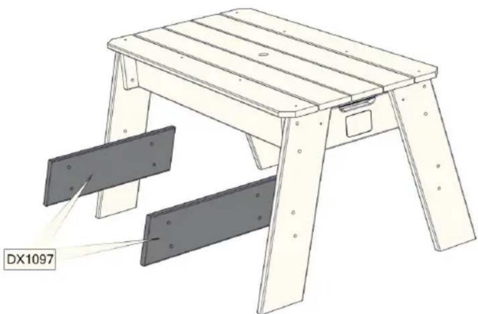 EXIT Aksent Sand Water & Picnictable (2 s) Deluxe - Step 7 / Schritt 7 / Stap 7 / Étape 7 - 1