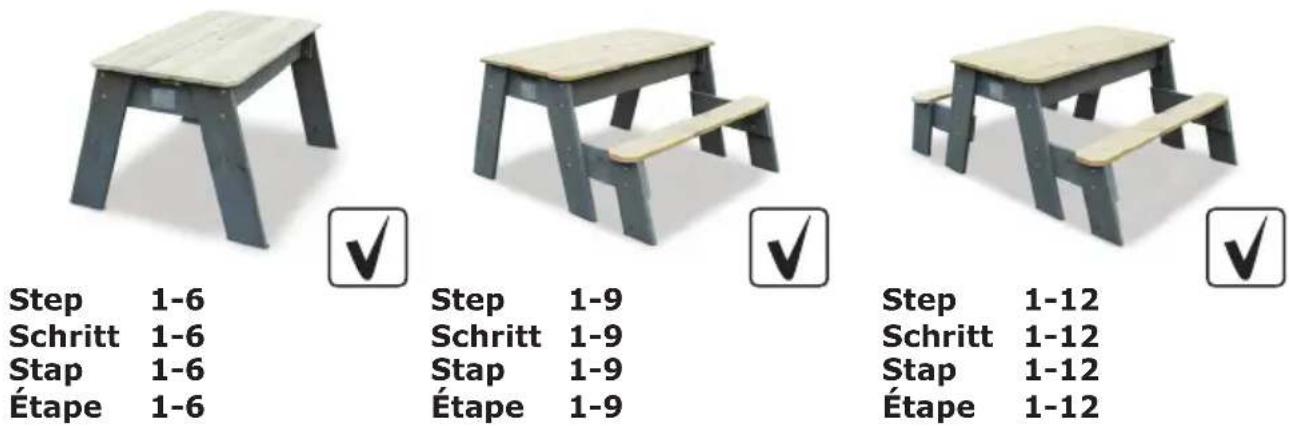 EXIT Aksent Sand Water and Picnictable Deluxe - Assembly / Montage / Montage / L'assemblage - 1