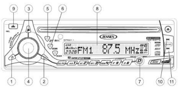 JENSEN MP6211 - Volume / Audio Control - 1