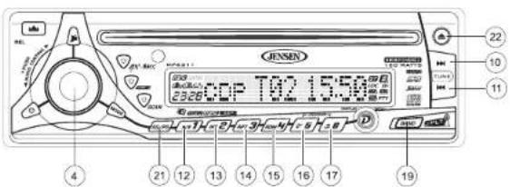 JENSEN MP6211 - Charger un disque MP3/WMA - 1