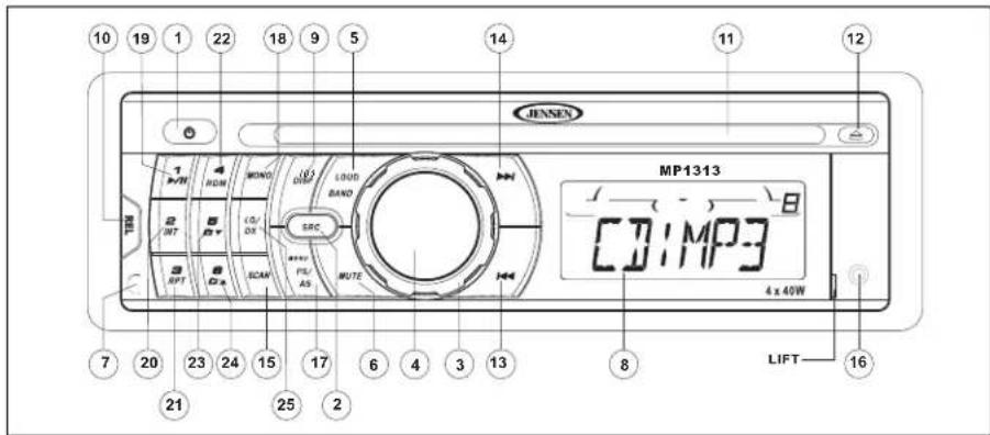 JENSEN MP1313 - OPERATING INSTRUCTIONS - 1