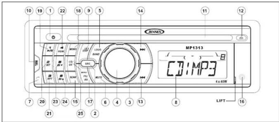 JENSEN MP1313 - OPERATION MP3/WMA - 1