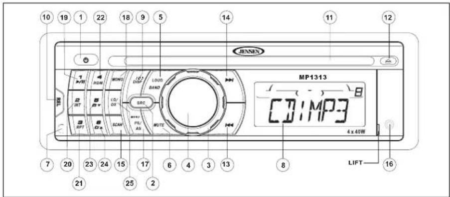 JENSEN MP1313 - MP3/WMA OPERATION - 1