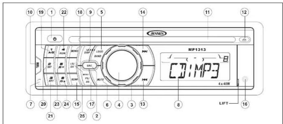 JENSEN MP1313 - TUNER OPERATION - 1