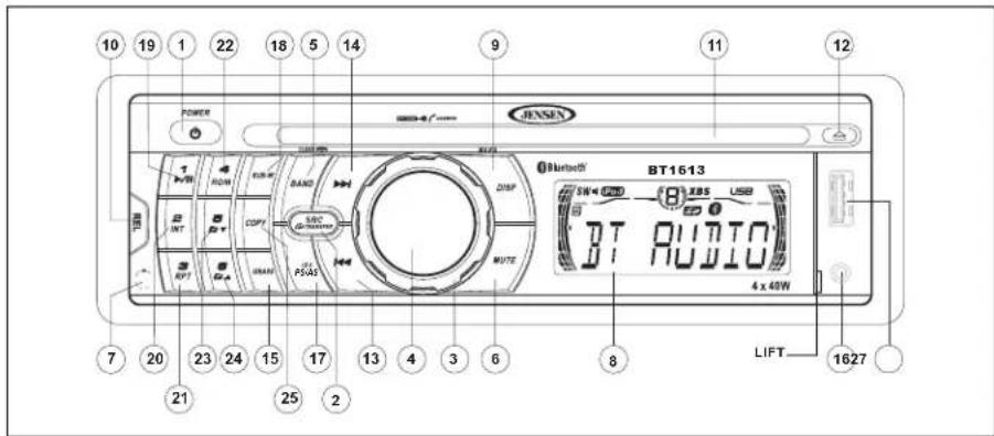 JENSEN BT1613 - MP3/WMA OPERATION - 1