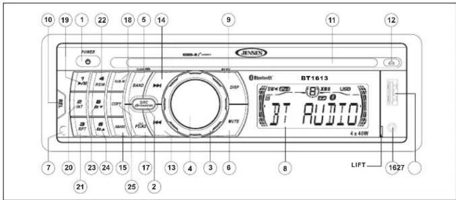 JENSEN BT1613 - CD PLAYER OPERATION - 1