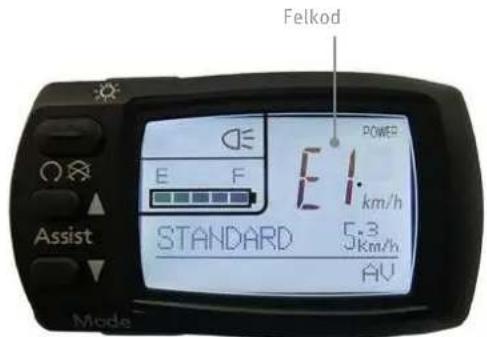 PANASONIC Pedelec Speed - Indikation"E1" - 1