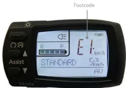 PANASONIC Pedelec Speed - Weergave"E1" - 1