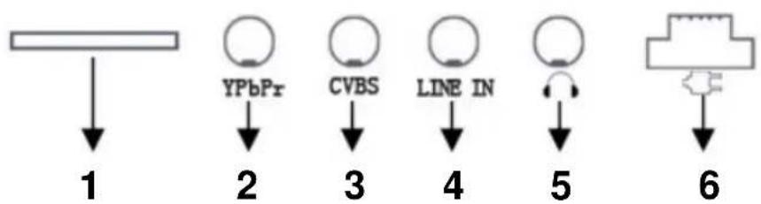 ALBRECHT DR 800TV - Location of Connectors on the Rear - 1