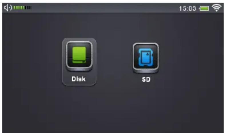 ALBRECHT DR 800TV - 1) Wiedergabe von Video-/Musik-/Bilddateien vom lokalen Laufwerk (integrierter Speicher) - 2