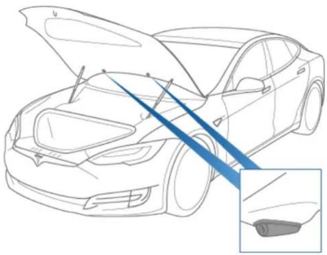 TESLA Model S (2018) - Nettoyage des gicleurs de lave-glace - 1