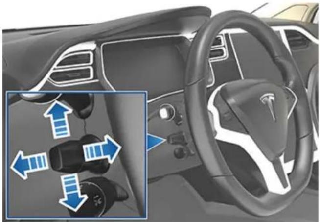 TESLA Model S (2018) - Réglage de la position du volant - 1