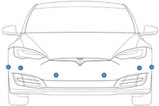 TESLA Model S (2018) - Mode de fonctionnement de l'Assistance au stationnement - 2