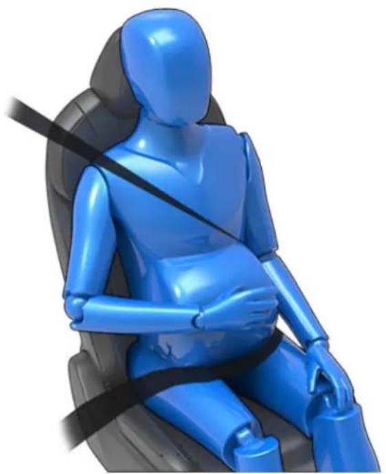 TESLA Model S (2018) - Port de la ceinture de sécurité pendant la grossesse - 1