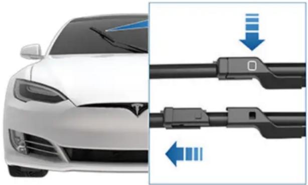 TESLA Model S (2018) - Remplacement des balais d'essuie-glaces - 2