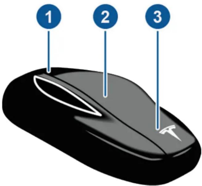 TESLA Model S (2018) - Utilisation de la clé - 1