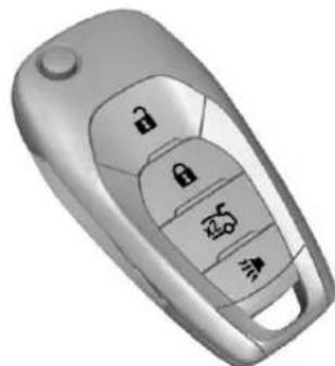 CHEVROLET Cruze (2018) - Fonctionnementdu systèmede télédéverrouillage(Accès aveccle) - 1