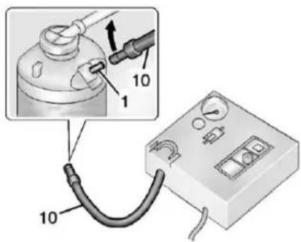 CHEVROLET Cruze (2018) - Utilisationdunécessaire d'endetidétanchéitét compresseurpourobtureret gonflertemporairementnPneucréve - 1