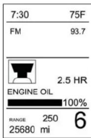 Indian Roadmaster (2015) - Heures moteur/durée utile de l'huile - 1