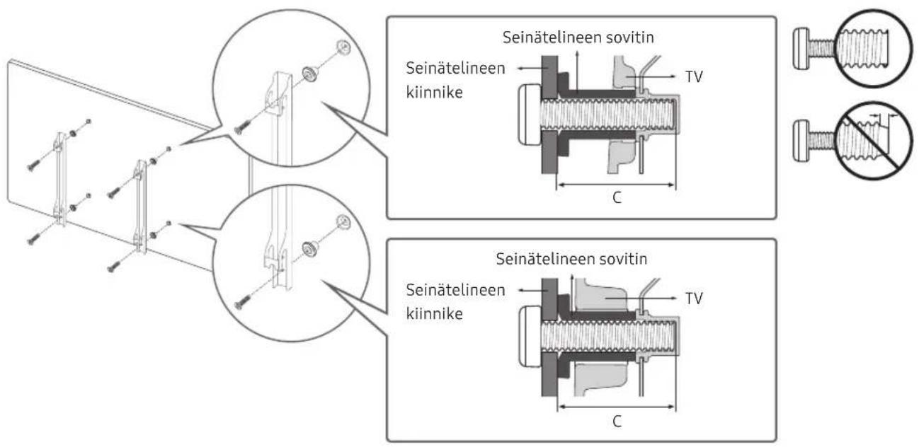 SAMSUNG QE75Q9FNAT - Television asentaminen seinälle - 2
