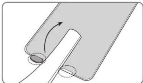 SAMSUNG QE75Q9FNAT - Detaching the Clean back stand cover from the TV - 1