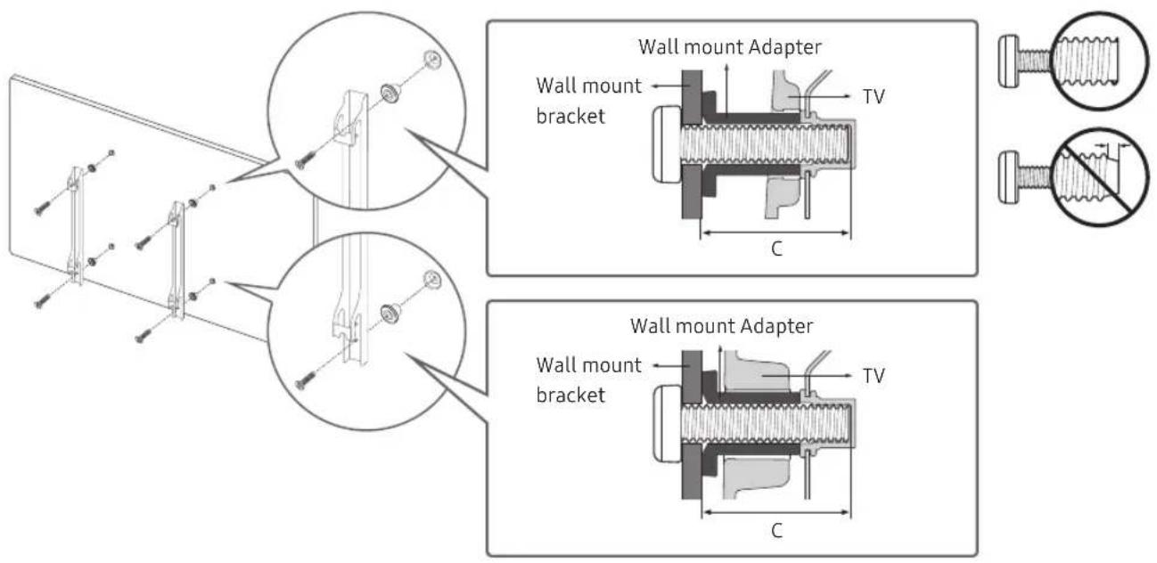 SAMSUNG QE75Q9FNAT - Mounting the TV on a wall - 2