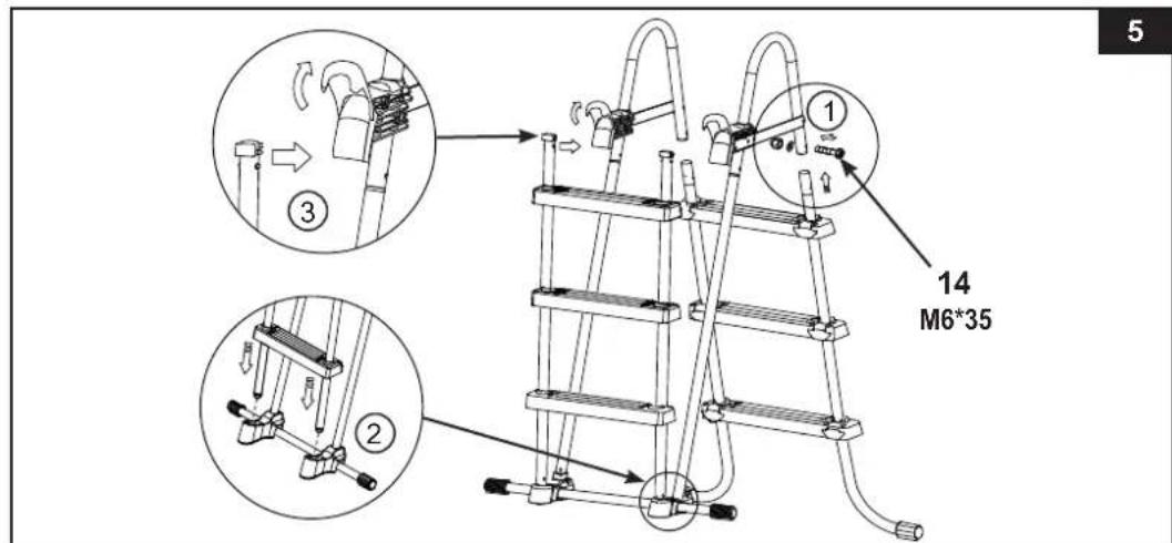 INTEX 28072 - MONTAJE DE LA ESCALERA (cont.) - 4
