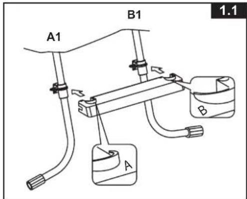 INTEX 28072 - SIDE A LEGS ASSEMBLY (refer to figures 1.1 through 1.2): - 1