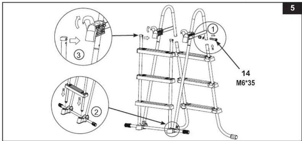 INTEX 28072 - AUFSTELLEN DER LEITER (Fortsetzung) - 4