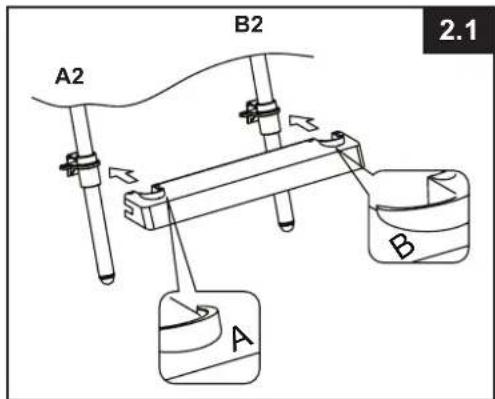INTEX 28072 - SIDE B LEGS ASSEMBLY (refer to figures 2.1 through 2.2): - 1