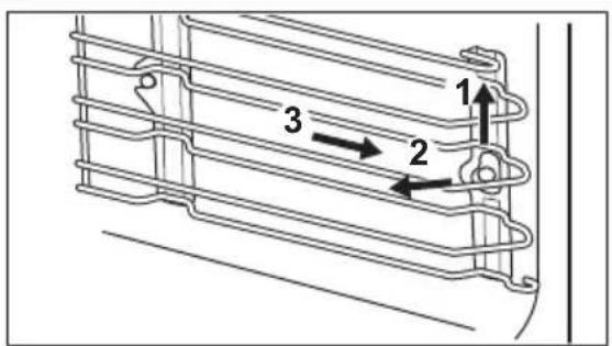ELECTROLUX EB4GL90KCN - Comment retirer : Supports de grille - 1