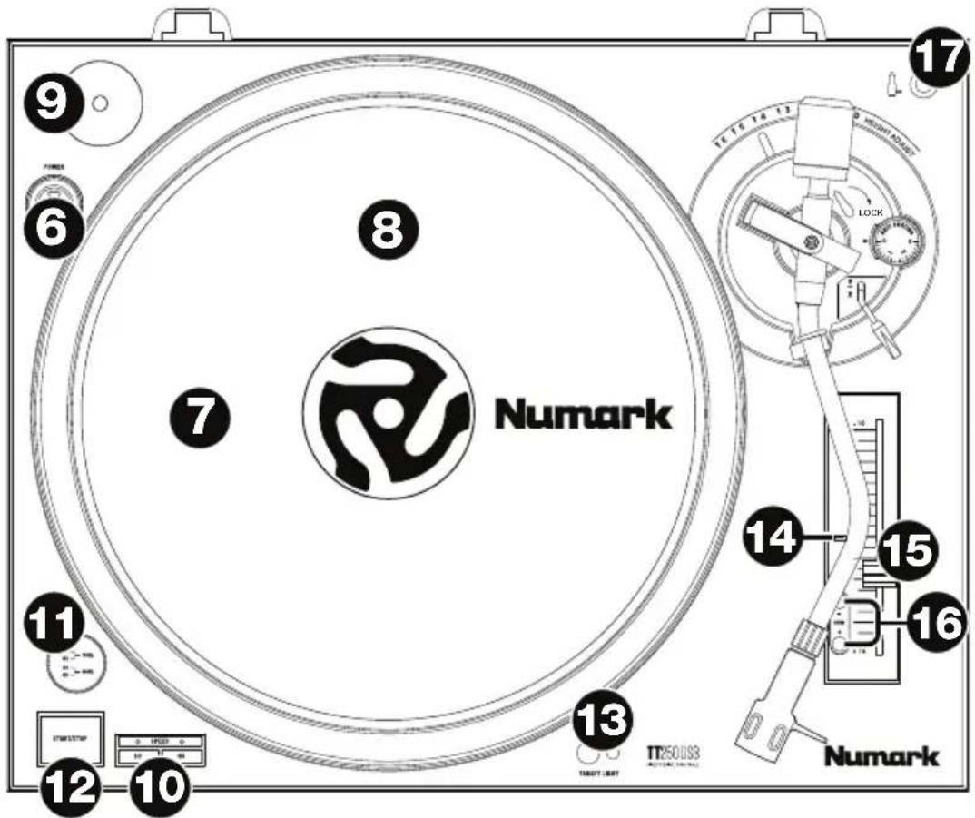 NUMARK TT250USB - Oberseite - 1