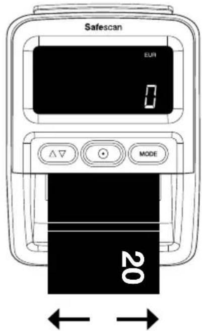 Safescan 155S - 5.1.紙幣を挃入する - 1