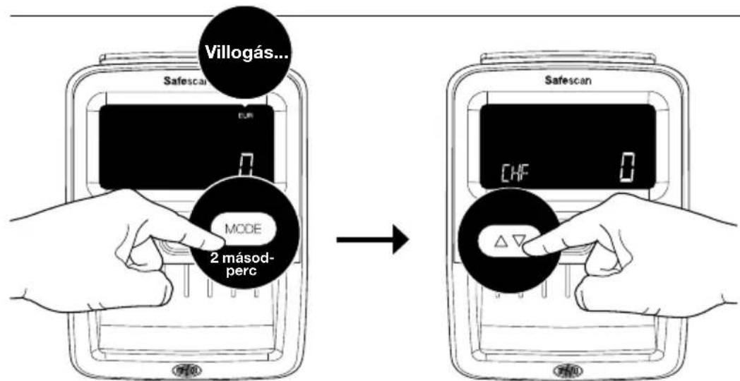 Safescan 155S - Pénznem kivalasztása - 1