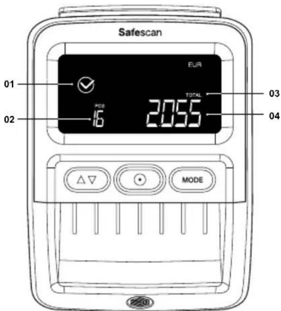 Safescan 155S - Režim Add (Pridat') - 1